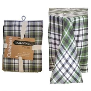 NWT Cuisinart Plaid Round Tablecloth